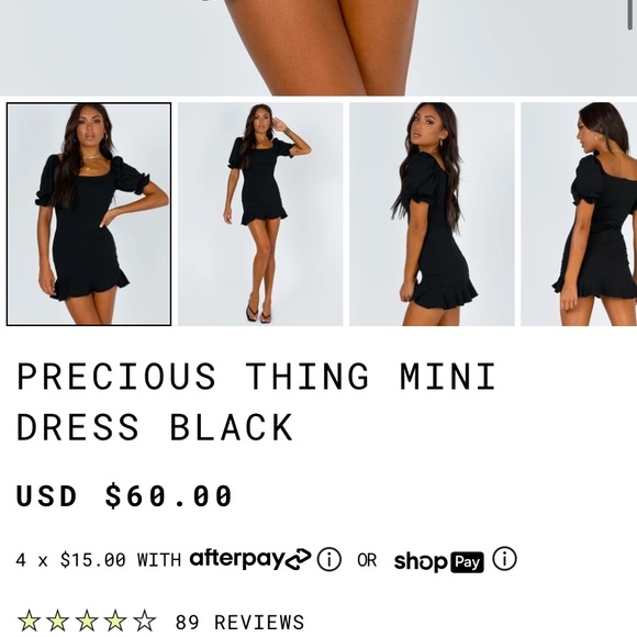 princess polly black dress - Picture 2 of 7